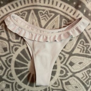 white bikini bottoms